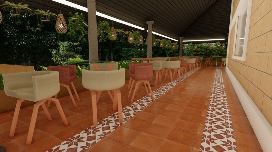 View of the Restaurant at Trishvam Symphony, Krishnagiri