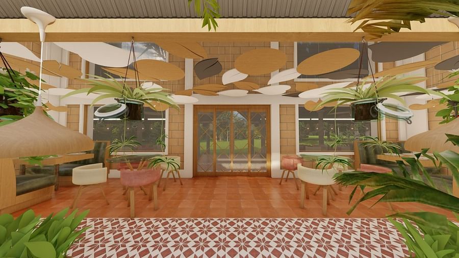 View of the Restaurant at Trishvam Symphony, Krishnagiri