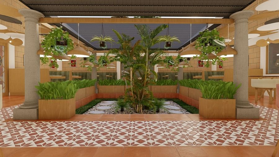 View of the Restaurant at Trishvam Symphony, Krishnagiri