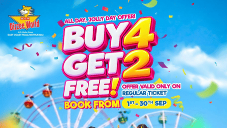 Offers at MGM Dizzee World Chennai.