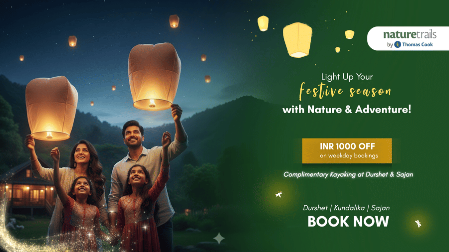 Promotional festive offer at Nature Trails Resorts.