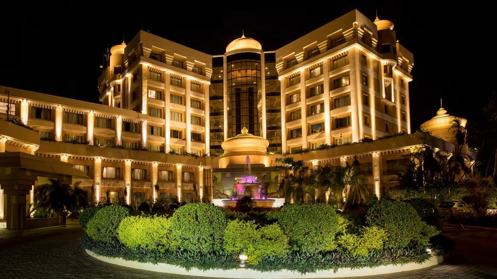 Exterior View of Swosti Premium Resort at night
