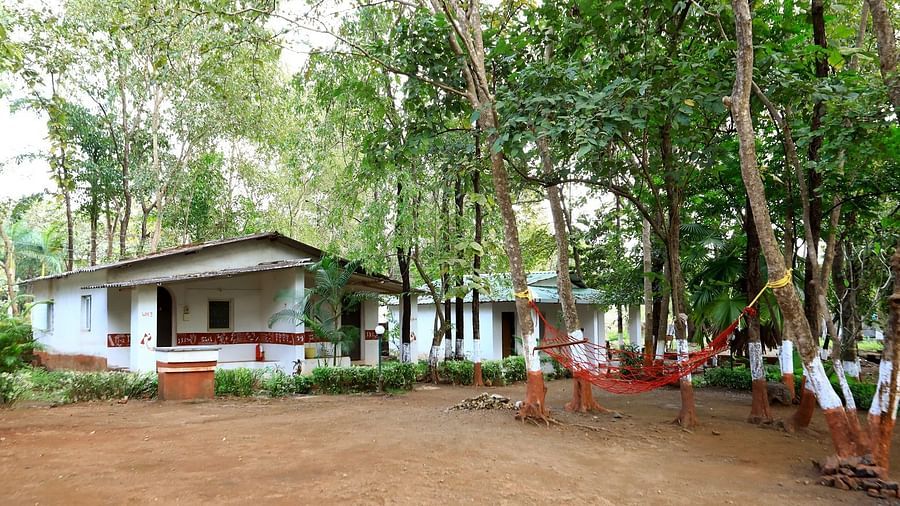 Warli Hut Exterior - Sajan -Warli AC & Non AC Huts at Nature Trails Sajan featuring traditional design and cultural decor.