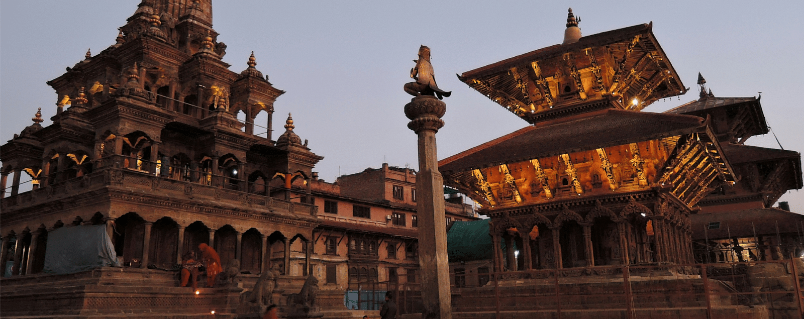 A picture of two beautiful monasteries adjacent to each other | Kavya Resort and Spa, Nagarkot