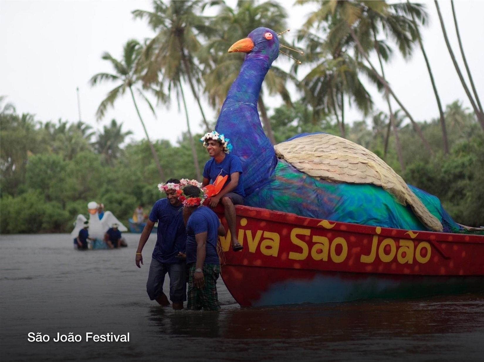 Vibrant float at the São João Festival in Goa