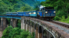 Scenic mountain train ride near Black Thunder, offering a unique experience through the Nilgiri hills.