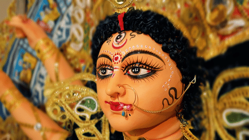 A Statue of Durga Devi