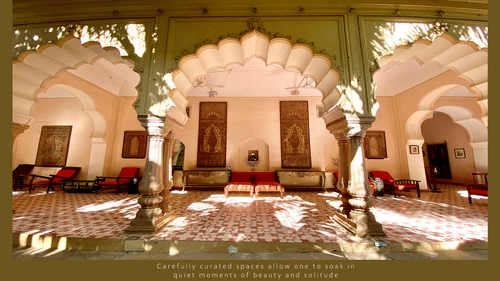 the entrance to a fort