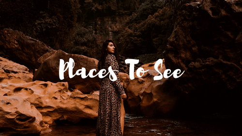 a banner with the words places to see