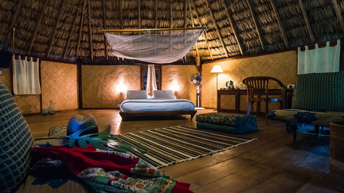 interior of the Duplex Cottage at Barefoot Havelock