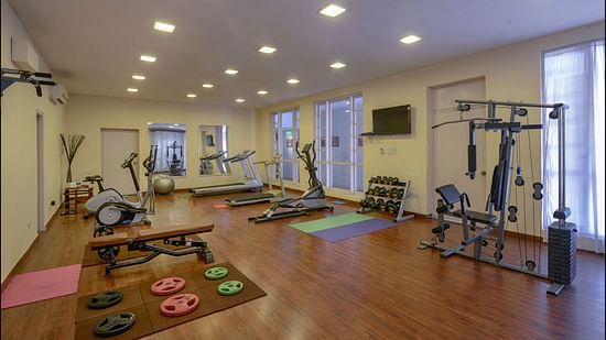 Clarks Varanasi - gym equipment kept in a fitness centre in Varanasi at Clarks