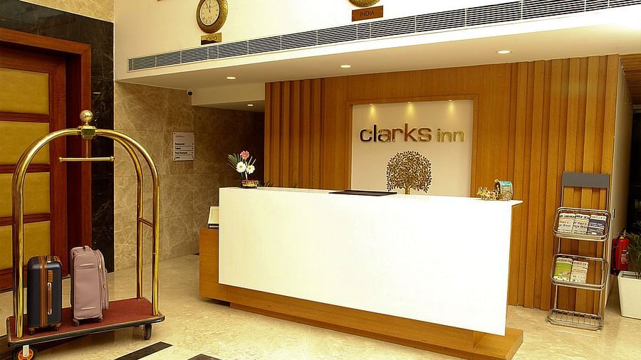 Reception of our hotel in Aligarh  02