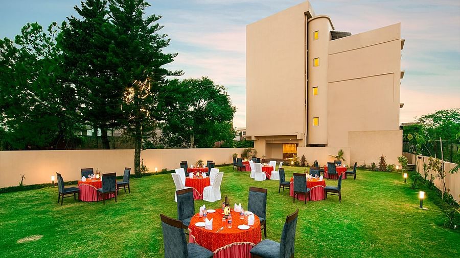 Lawn at our hotel in Katra