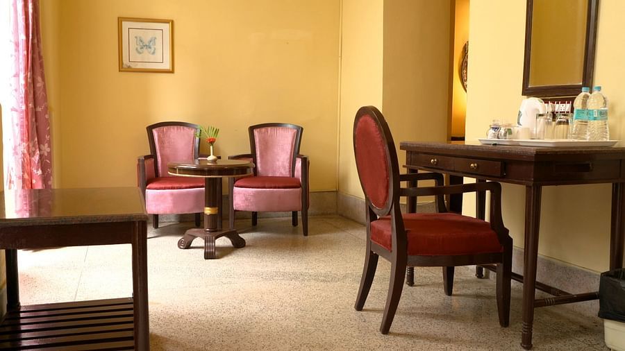 Living room area at our hotel in Pune, Beach Resort in Pune, Hotel Mahodadhi Palace, Pune