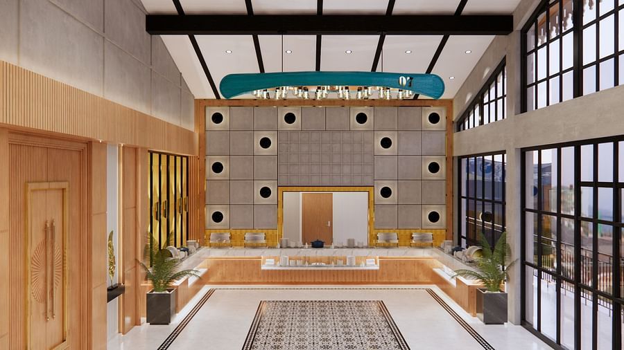Sleek, well-lit reception area