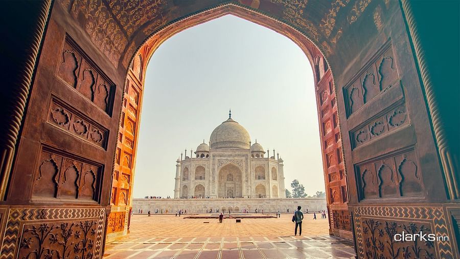 Taj Mahal Facade seen from the getway