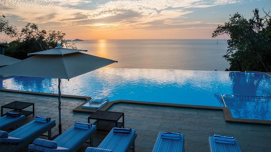 a picture of a view from the Infinity Pool