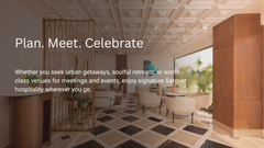 Creative banner showcasing elegant hotel lobby with checkered flooring at Sarovar Hotels Private Limited - India's Leading Hotel Chain.