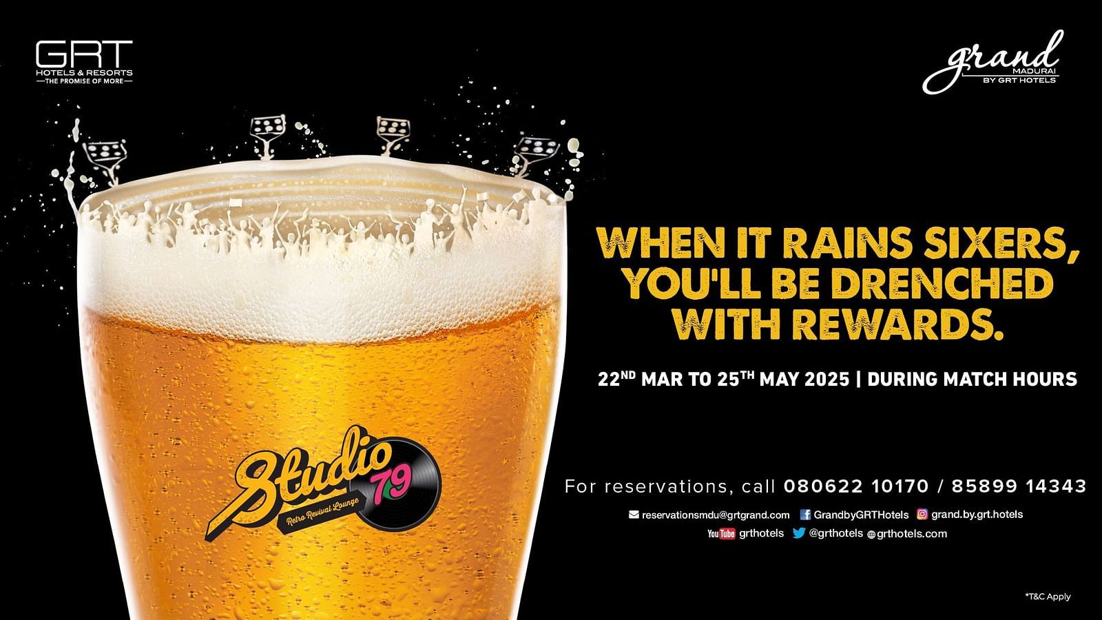 Offer creative with a  close-up of a glass of beer with foam, text overlay on a dark background.