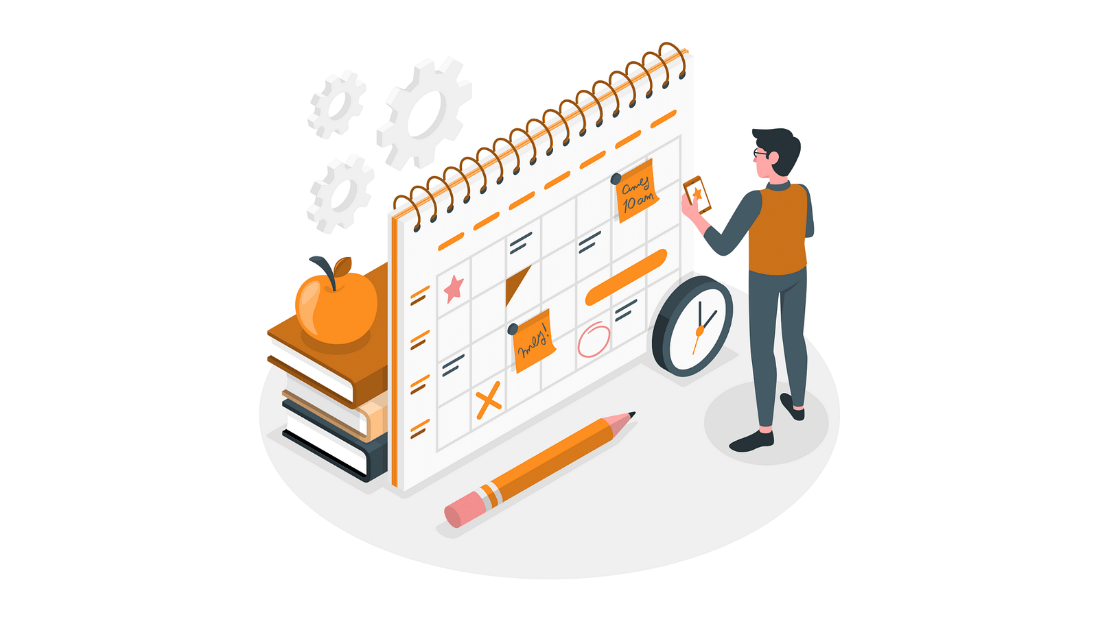 Man analyzing a calendar filled with tasks and deadlines, indicating time management