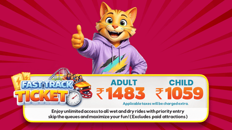 Skip queues with prior entry to dry and wet rides at MGM Dizzee World. Tickets for a child starts from INR 1,059 and for an adult, it starts from INR 1,583.