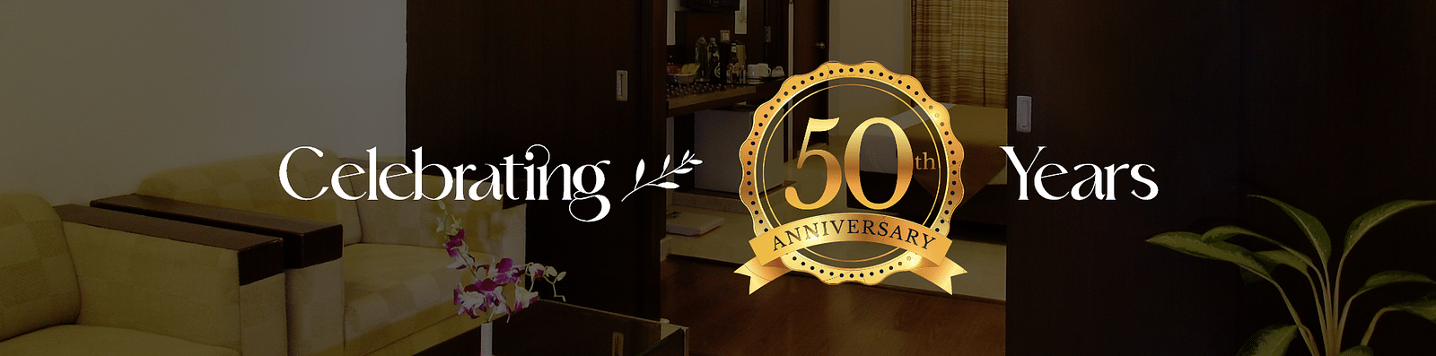 A banner image of Pai Group of Hotels celebrating 50 years