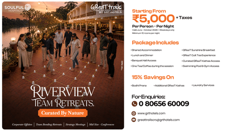 Corporate retreat package by GRT Hotels with accommodation, dining benefits, meeting facilities and exclusive savings