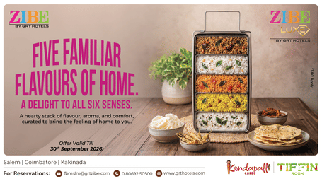 Five Familiar Flavours of Home at ZIBE by GRT Hotels and ZIBE Luxe by GRT Hotels featuring a comforting variety rice meal inspired by familiar tastes.