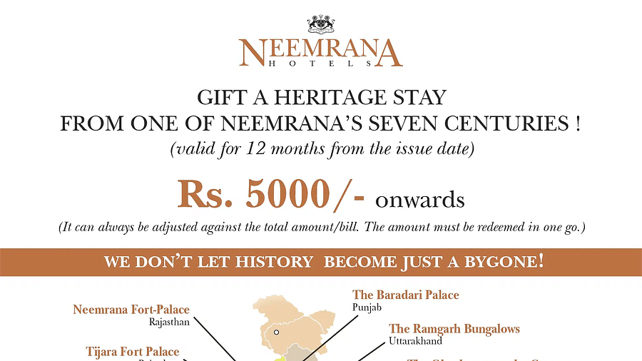 Voucher Design for Gift a Heritage Stay Package