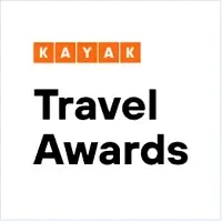 KAYAK Travel Awards logo in black text with an orange and white KAYAK branding above it.