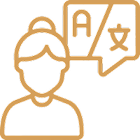 This icon signifies that multilingual staff support is available.