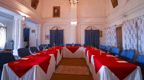 Conference hall in Alwar at Hill Fort-Kesroli featuring a U-shaped seating arrangement