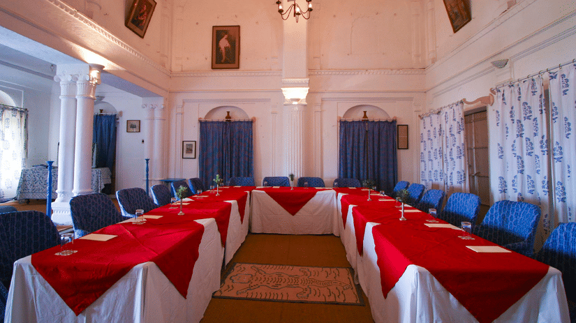 Conference hall in Alwar at Hill Fort-Kesroli featuring a U-shaped seating arrangement
