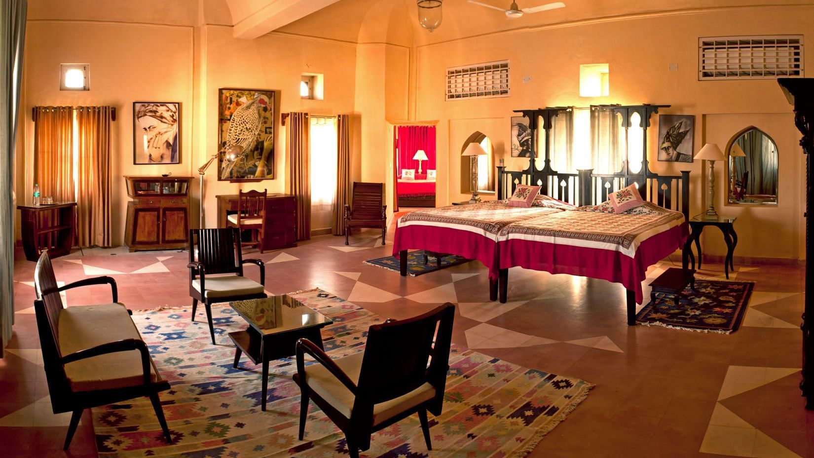 Tijara Fort-Palace - 19th Century_ Alwar Alwar Anju Mahal Facade_Tijara Fort Palace_Hotel In Rajasthan