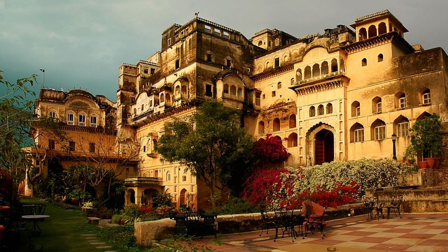 Neemrana Fort-Palace - 15th C, Delhi-Jaipur Highway Neemrana Facade Premises Neemrana Fort Palace
