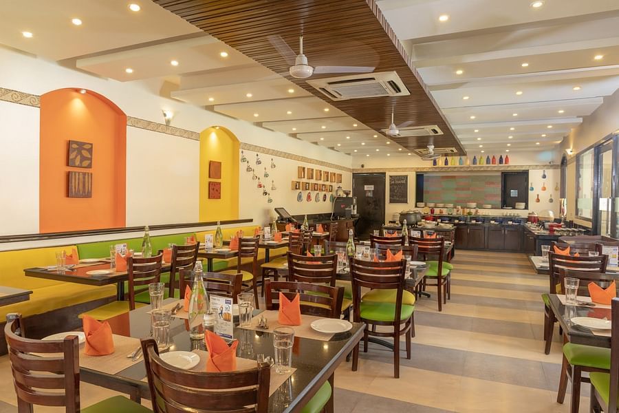 Beautiful in house seating arrangement at Kyriad Prestige Calangute, Goa