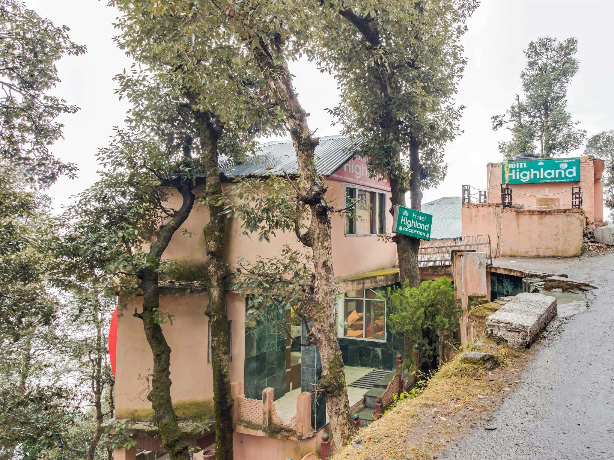 Front facade of Hotel Highland on The Mall, Dalhousie, Himachal Pradesh
