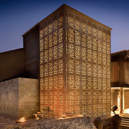 Facade of Aramness Gir during Night