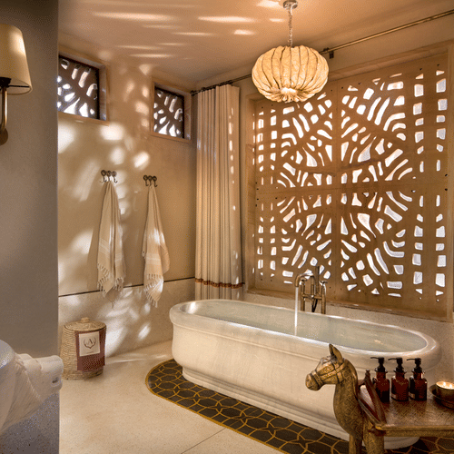 Lavish bathroom with Italian fittings