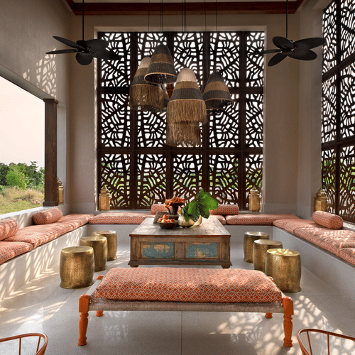 Floor Seating Arrangement at the Safari Lodge