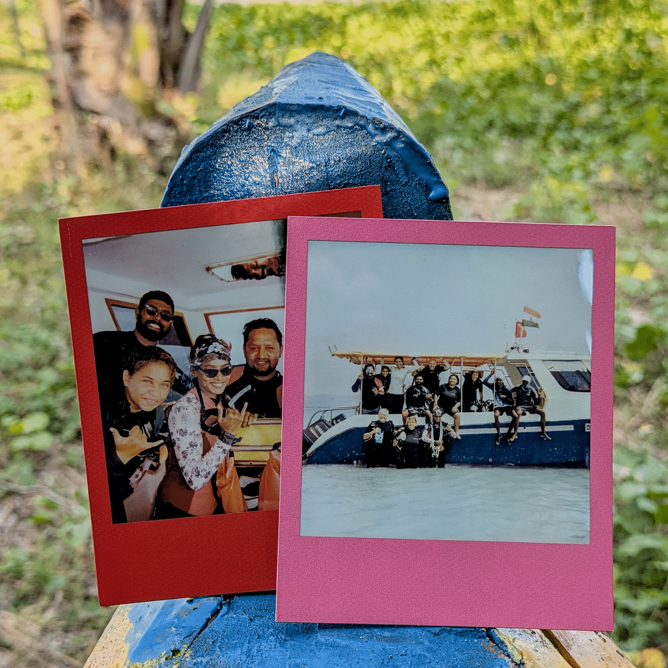 Guests capturing memories at Barefoot Scuba Resort, Havelock Island.