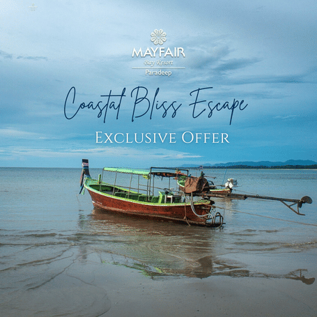 Coastal Bliss Escape exclusive offer banner at Mayfair Bay Resort, Pardeep