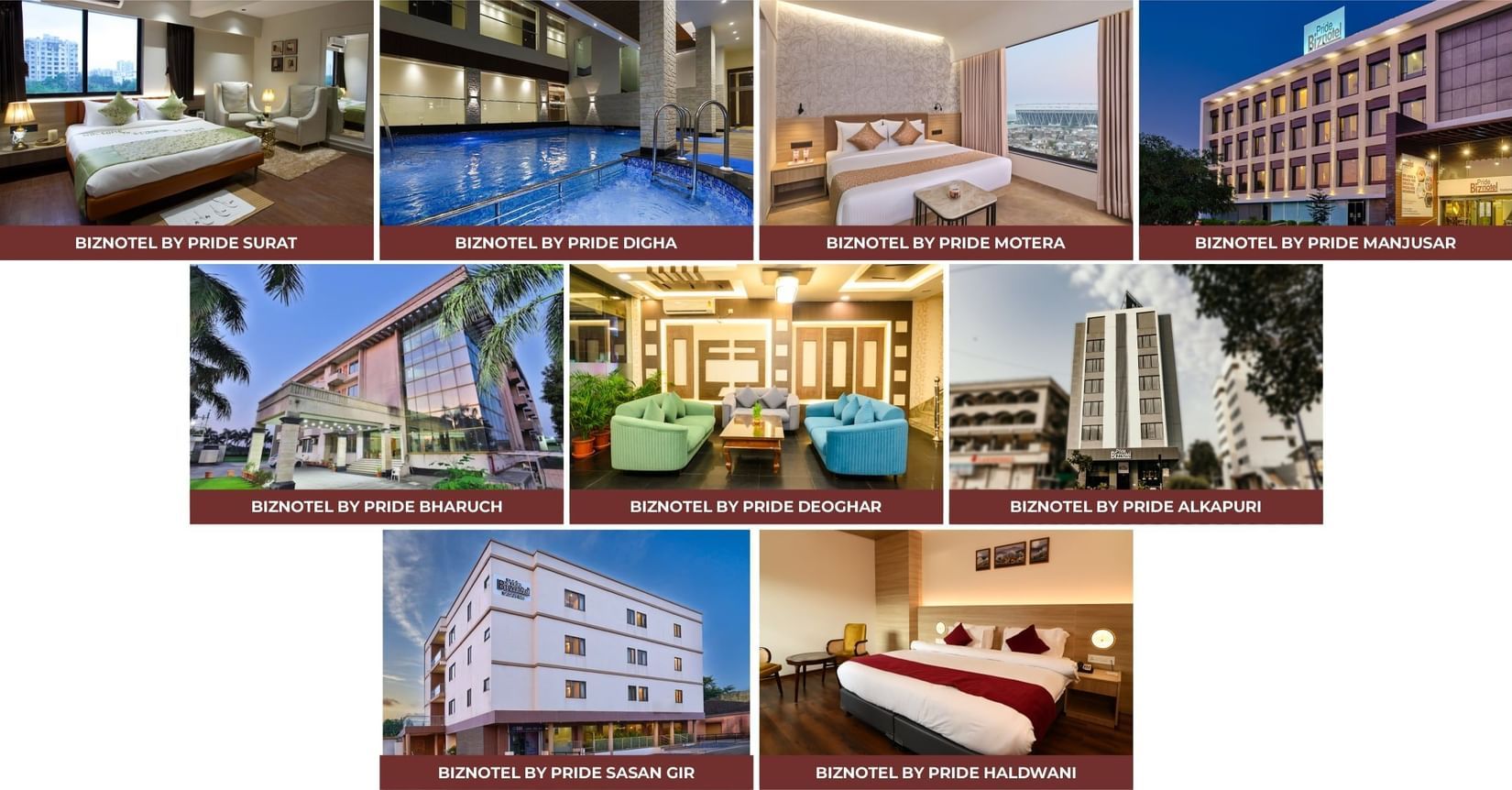 BIZNOTEL BY PRIDE collage