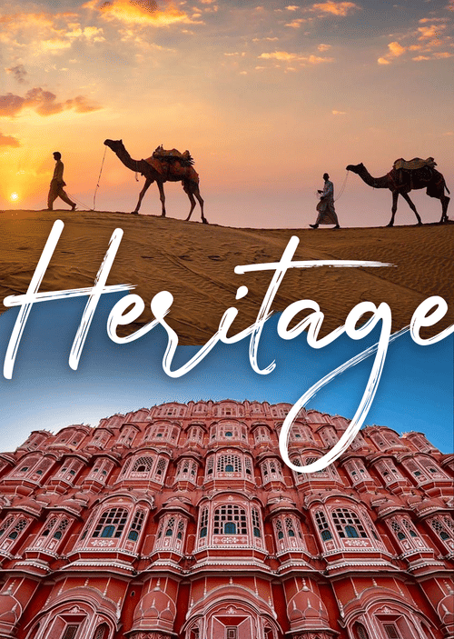 Historic palace with camels walking during sunset showing heritage tourism cultural architecture and traditional travel experience