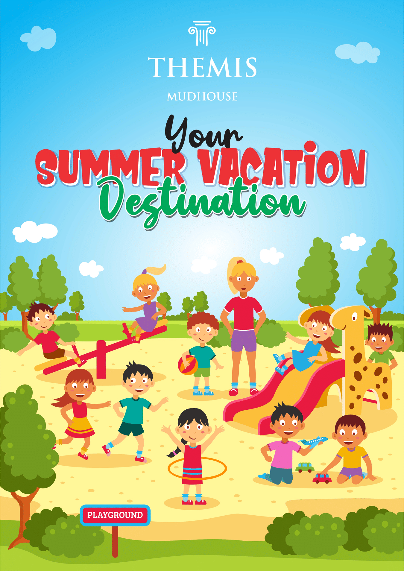 Summer Vacation Destination Poster for Themis Mudhouse - A Nature's Retreat Resort & Wellness