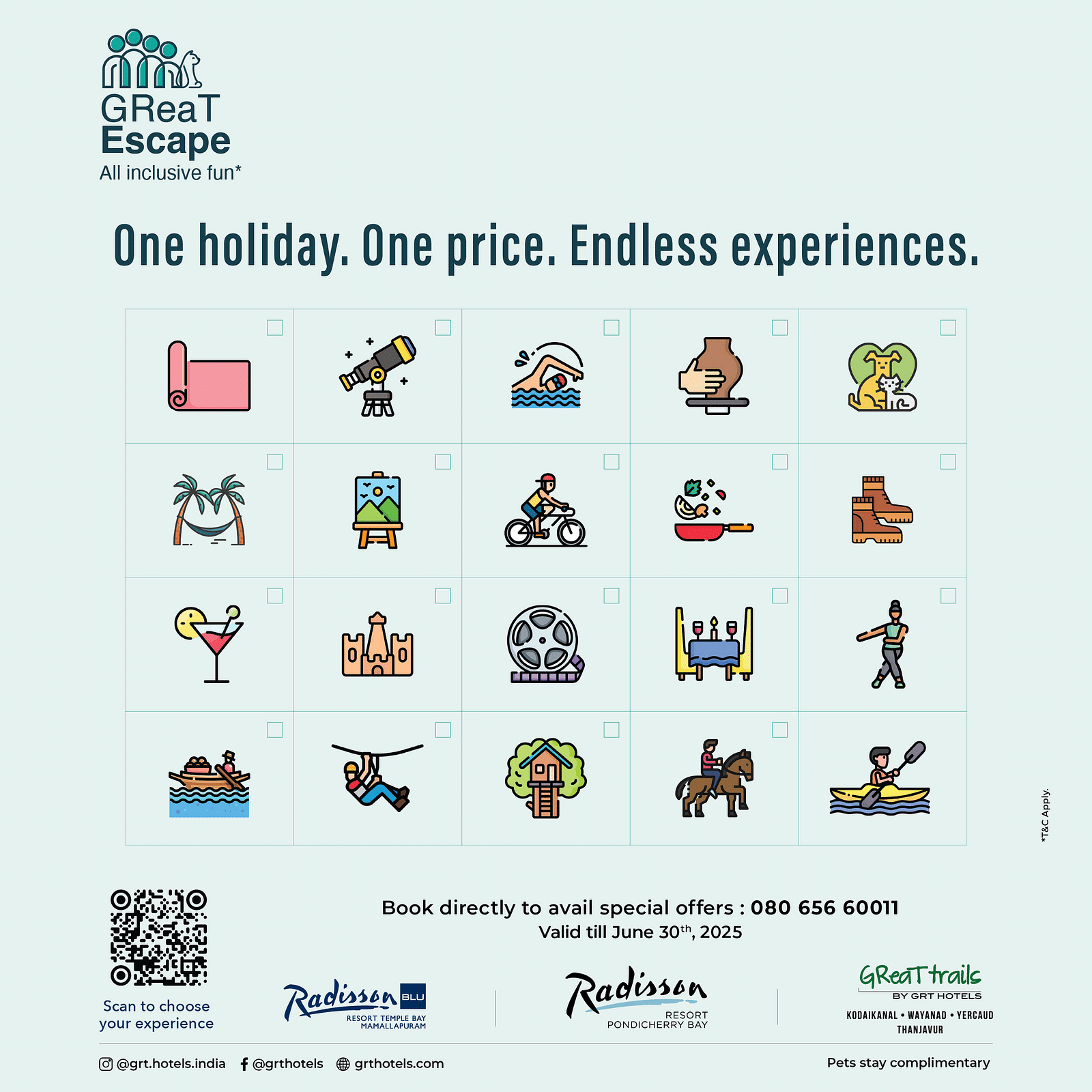 A creative for the GReaT Escape Summer package at GRT Hotels