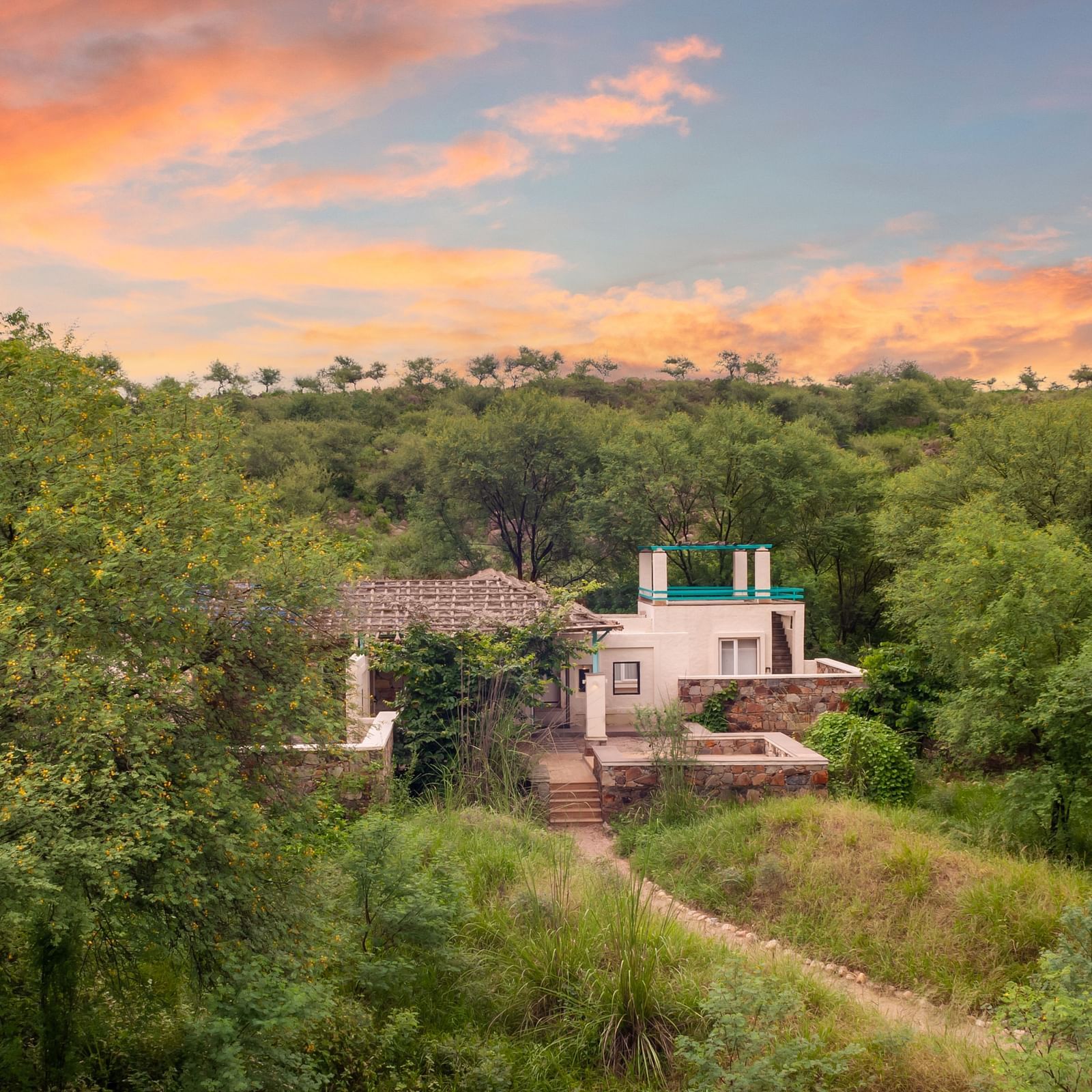 The facade of our lodge in Sariska - Trees N Tigers, Sariska