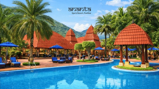 1-night Summer Package at Ananata Spa and Resort, Pushkar offering accommodation on double sharing starting from INR 5,999, 25% discount on spa services, food, beverages, and more.