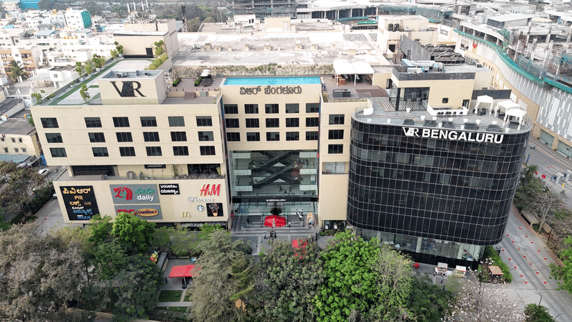 Aerial view of VR Mall Bengaluru with surrounding commercial buildings