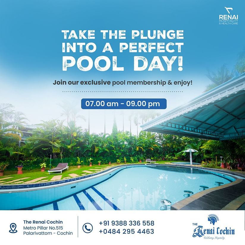 A creative image advertising special membership of swimming pool - The Renai Cochin swimming pool